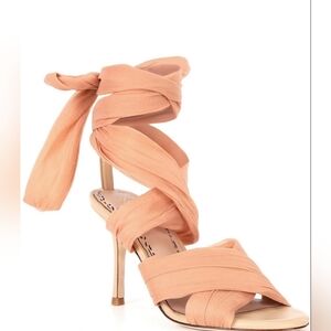 Marchesa Muse by Marchesa Dahlia Chiffon Ankle Wrap Dress Sandals